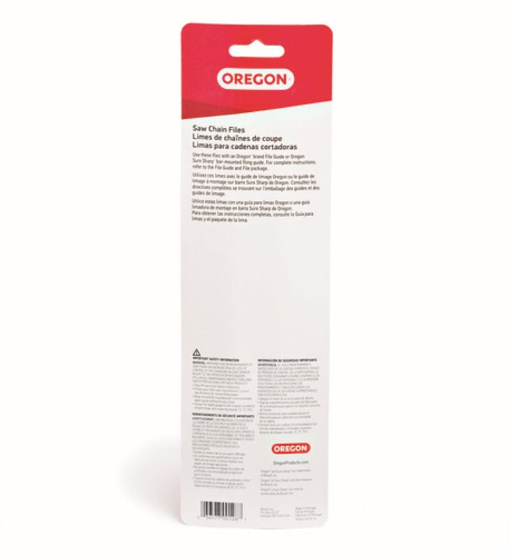 OREGON Oregon 23727 Chainsaw File, Double Cut, 3/16 in Dia Dimensions, Round, Steel