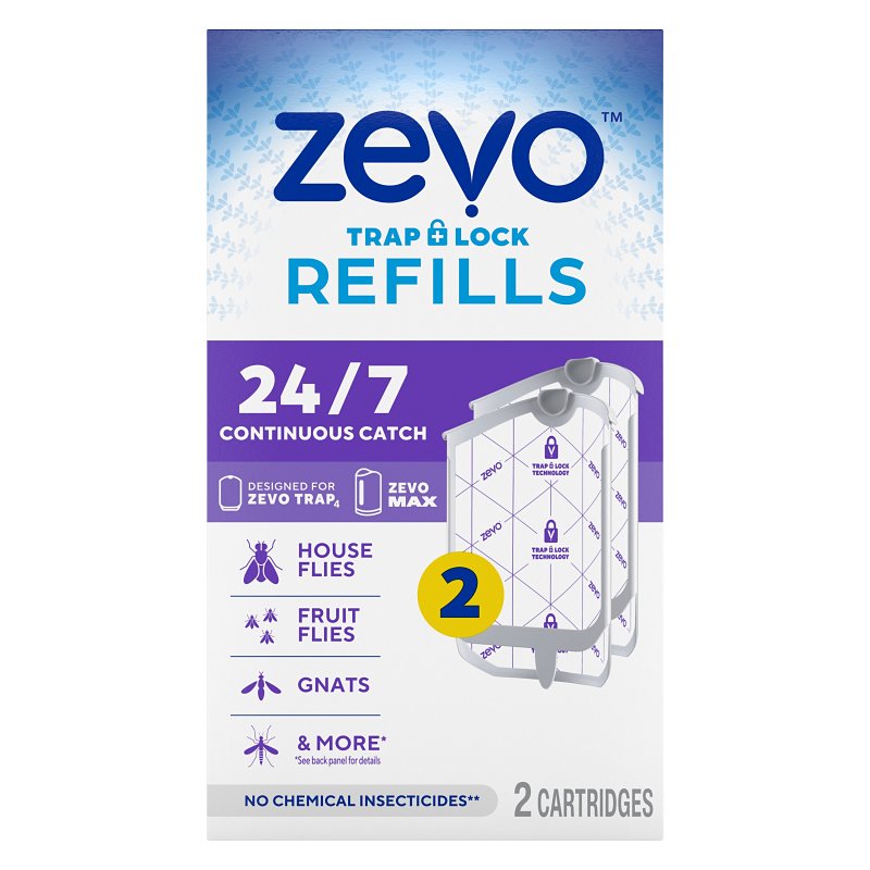 ZEVO Zevo 818135017615 Flying Insect Trap Refill Cartridge, Odorless, 7 in L Trap, 4 in W Trap LAWN & GARDEN ZEVO