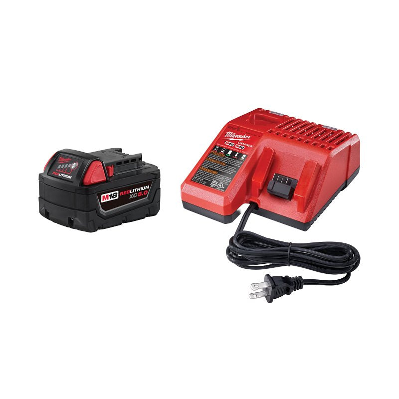 MILWAUKEE Milwaukee 48-59-1850 Battery Starter Kit, 18 V Battery, 5 Ah TOOLS MILWAUKEE
