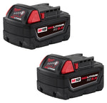 MILWAUKEE Milwaukee M18 REDLITHIUM 48-11-1852 Rechargeable Battery Pack, 18 V Battery, 5 Ah