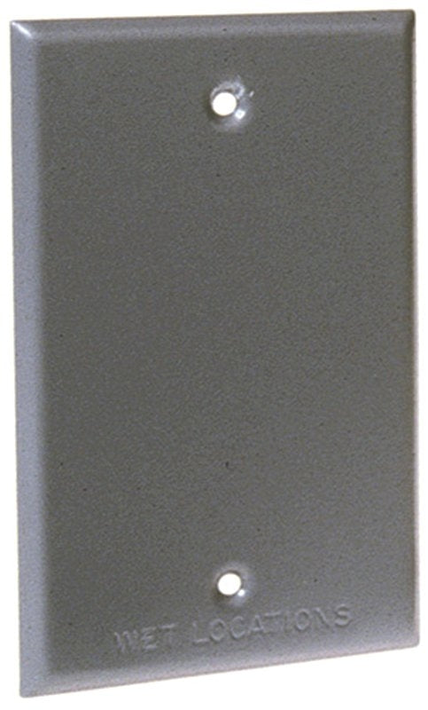 HUBBELL Hubbell 5173-5 Cover, 4-17/32 in L, 2-25/32 in W, Metal, Gray, Powder-Coated ELECTRICAL HUBBELL