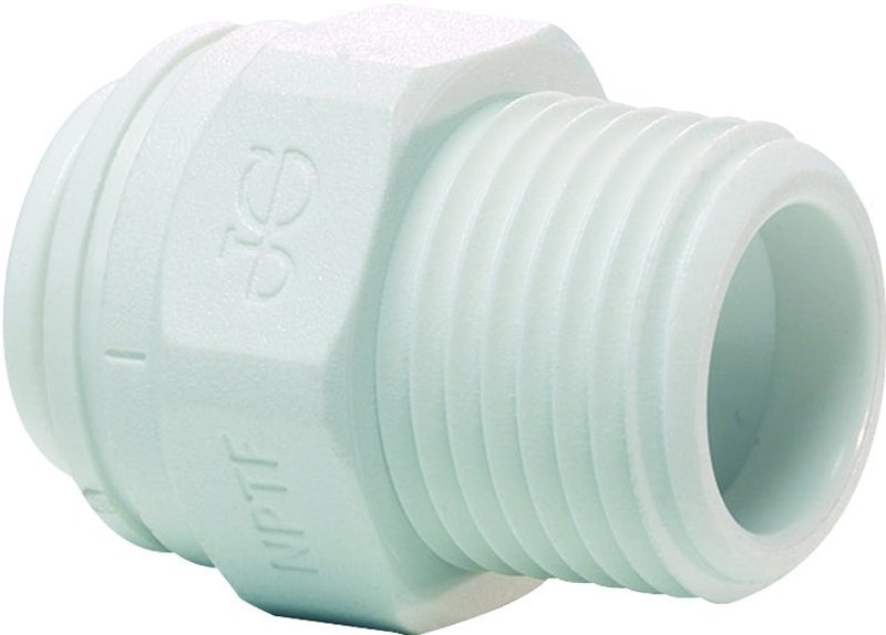 SHARKBITE John Guest PP011223WP Pipe Connector, 3/8 in, FNPT, Polypropylene, 150 psi Pressure PLUMBING, HEATING & VENTILATION SHARKBITE