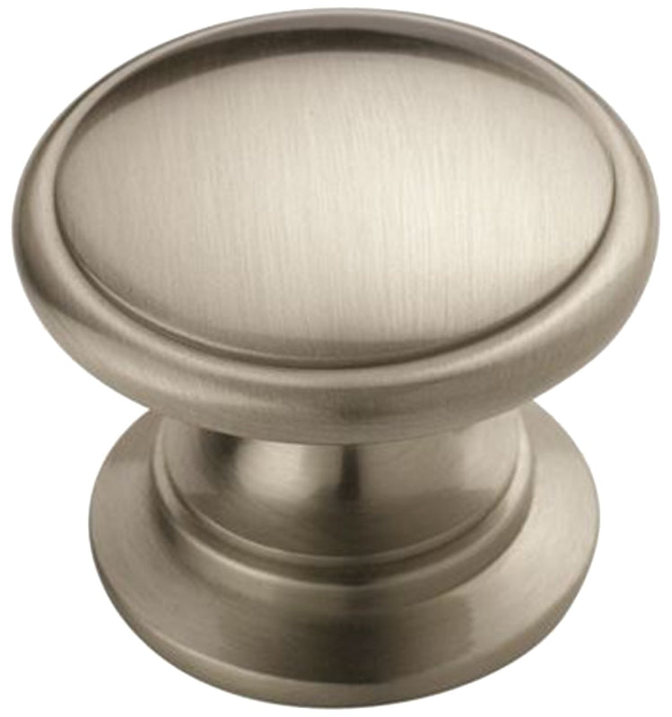 AMEROCK Amerock Allison Value Series BP53012G10 Cabinet Knob, 1-1/16 in Projection, Transitional, 1-1/4 in, Zinc, Satin Nickel