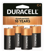 DURACELL Duracell MN1400R4ZX Battery, 1.5 V Battery, 7 Ah, C Battery, Alkaline, Manganese Dioxide, Rechargeable: No ELECTRICAL DURACELL