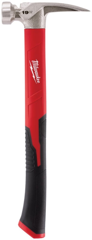 MILWAUKEE Milwaukee 48-22-9316 Hammer, 19 oz Head, Anti-Ring Claw, Smooth Face, Straight Claw Head, Steel Head, 15 in OAL TOOLS MILWAUKEE