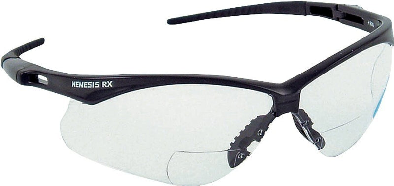 ANSELL HEALTHCARE PRODU Jackson Safety 28627 Readers Glasses, Hard-Coated Lens, Polycarbonate Lens, Wraparound Frame, Nylon Frame, Black Frame