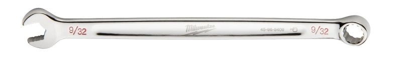 MILWAUKEE Milwaukee 45-96-9409 Combination Wrench, SAE, 9/32 in Head, 5.31 in L, 12-Point, Steel, Chrome TOOLS MILWAUKEE