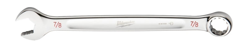 MILWAUKEE Milwaukee 45-96-9428 Combination Wrench, SAE, 7/8 in Head, 11.61 in L, 12-Point, Steel, Chrome TOOLS MILWAUKEE