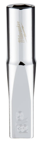 MILWAUKEE Milwaukee 45-34-9015 Socket, 9/32 in Socket, Deep Socket, 2.559 in OAL, 1/4 in Drive, 6-Point, Chrome Vanadium Steel TOOLS MILWAUKEE