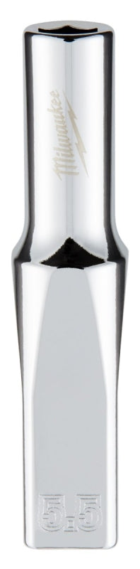 MILWAUKEE Milwaukee 45-34-9043 Socket, 5.5 mm Socket, Deep Socket, 2.559 in OAL, 1/4 in Drive, 6-Point, Chrome Vanadium Steel