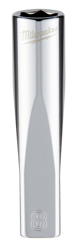 MILWAUKEE Milwaukee 45-34-9046 Socket, 8 mm Socket, Deep Socket, 2.559 in OAL, 1/4 in Drive, 6-Point, Chrome Vanadium Steel TOOLS MILWAUKEE