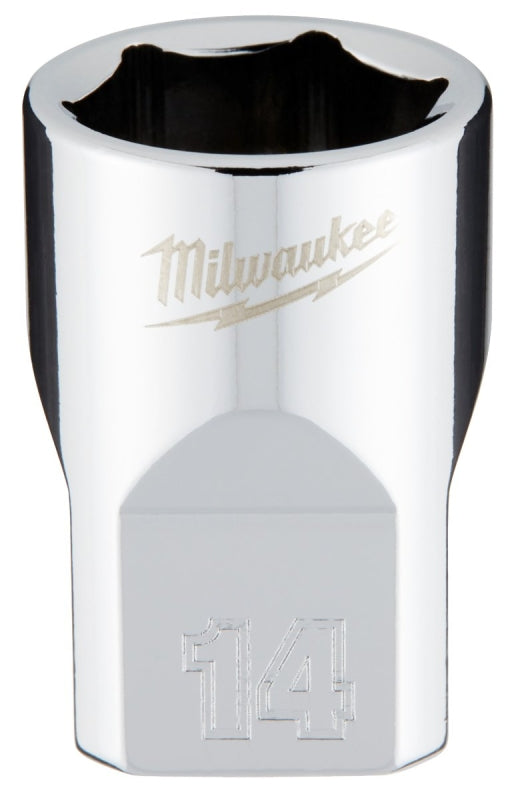MILWAUKEE Milwaukee 45-34-9084 Socket, 14 mm Socket, 3/8 in Drive, 6-Point, Chrome Vanadium Steel, Chrome