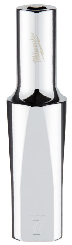 MILWAUKEE Milwaukee 45-34-9091 Socket, 7 mm Socket, Deep Socket, 3.543 in OAL, 3/8 in Drive, 6-Point, Chrome Vanadium Steel