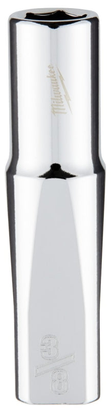 MILWAUKEE Milwaukee 45-34-3750 Socket, 3/8 in Socket, Deep Socket, 3.543 in OAL, 3/8 in Drive, 6-Point, Chrome Vanadium Steel