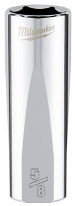 MILWAUKEE Milwaukee 45-34-6250 Socket, 5/8 in Socket, Deep Socket, 3.543 in OAL, 3/8 in Drive, 6-Point, Chrome Vanadium Steel