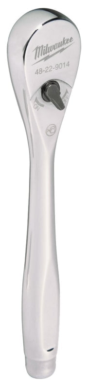 MILWAUKEE Milwaukee 48-22-9014 Drive Ratchet, 1/4 in Drive, 6 in OAL, Chrome TOOLS MILWAUKEE
