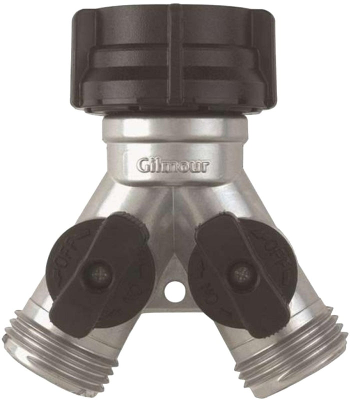 GILMOUR MFG Gilmour 800154-1001 Y-Connector, Zinc, Chrome, For: Garden Hose