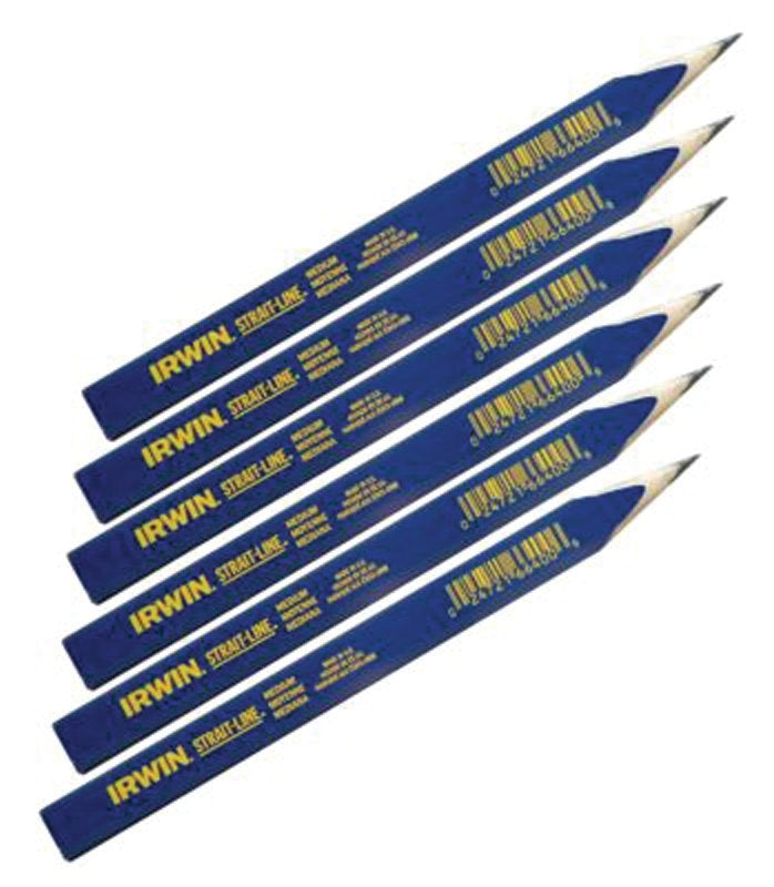 IRWIN Irwin STRAIT-LINE 66302 Carpenter's Pencil, Blue, 7 in L, Wood Barrel TOOLS IRWIN