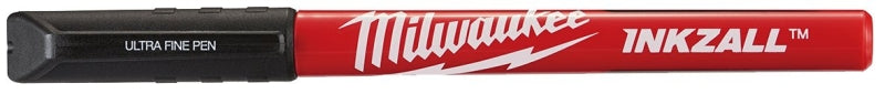 MILWAUKEE Milwaukee INKZALL Series 48-22-3164 Ultra-Fine Point Pen, Black, 5.1 in L, Plastic Barrel