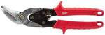 MILWAUKEE Milwaukee 48-22-4542 Aviation Snip, 9-7/8 in OAL, 5 in L Cut, Left Cut, Steel Blade, Comfort-Grip Handle, Red Handle TOOLS MILWAUKEE