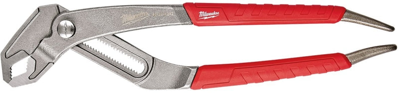 MILWAUKEE Milwaukee 48-22-6212 V-Jaw Plier, 12 in OAL, 2-3/4 in Jaw Opening, Red Handle, Comfort-Grip Handle, 1/4 in W Jaw
