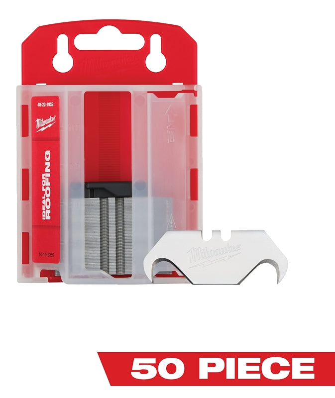 MILWAUKEE Milwaukee 48-22-1952 Utility Blade, 1-7/8 in L, Steel, Hook Edge, 2-Point