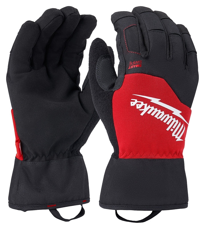 MILWAUKEE Milwaukee 48-73-0032 Insulated Performance Gloves, Men's, L, 11 in L, Reinforced Thumb, Elasticated Cuff, Black