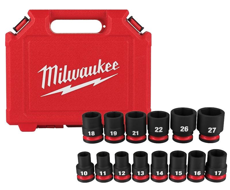 MILWAUKEE Milwaukee SHOCKWAVE Impact Duty Series 49-66-7013 Standard Socket Set, Steel TOOLS MILWAUKEE