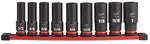 MILWAUKEE Milwaukee SHOCKWAVE Impact Duty 49-66-7022 Socket Set, Steel, Black Oxide, Specifications: 1/2 in Drive TOOLS MILWAUKEE