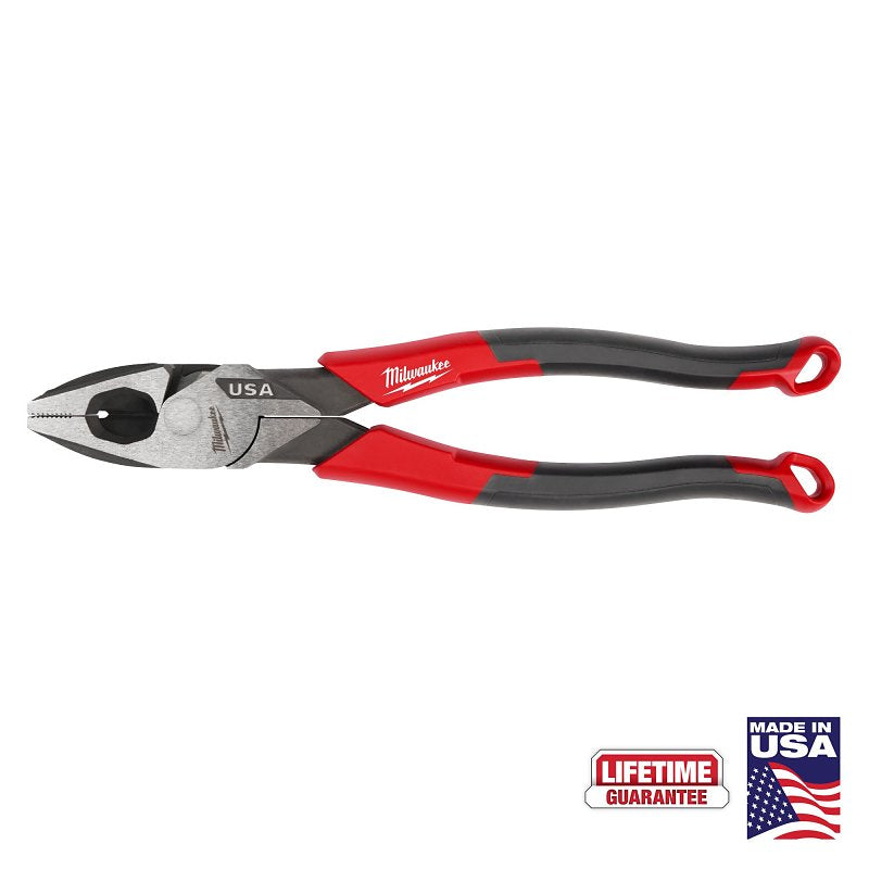 MILWAUKEE Milwaukee MT550 Lineman's Pliers, 9 in OAL, 0.74 in W Jaw, 1.39 in Jaw Opening