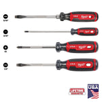 MILWAUKEE Milwaukee MT200-4 Screwdriver Set, 4-Piece, Boron-Infused Steel, Chrome, Multi-Color