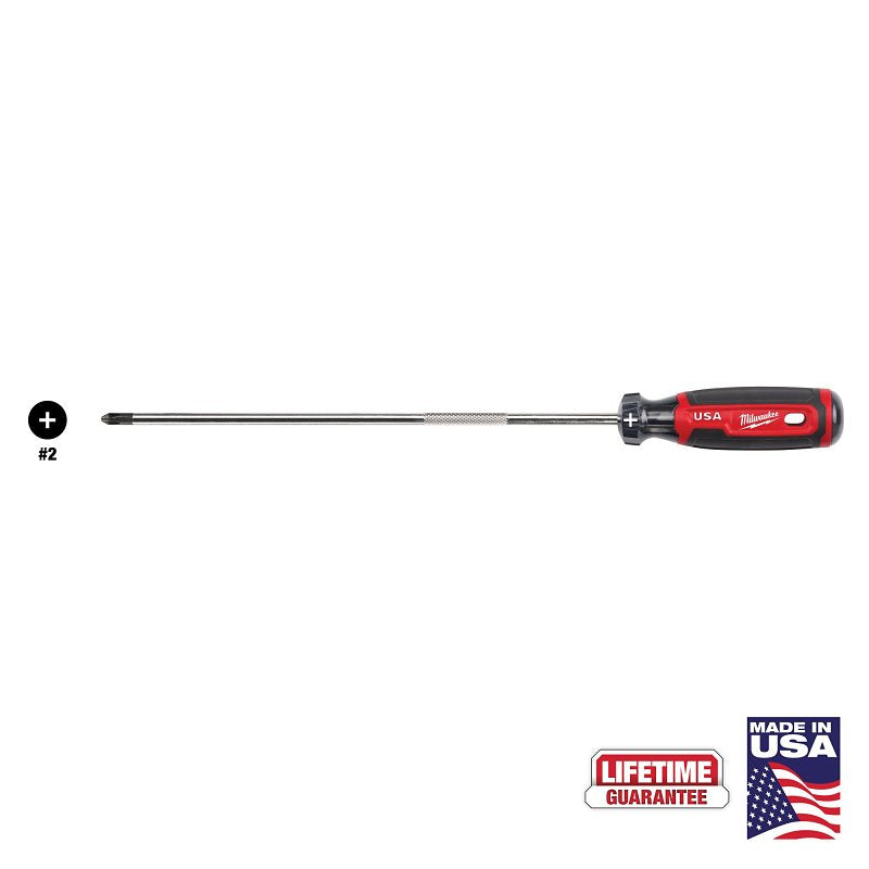 MILWAUKEE Milwaukee MT204 Screwdriver, #2 Drive, Phillips Drive, 14.3 in OAL, 10 in L Shank, Acetate Handle, Cushion-Grip Handle