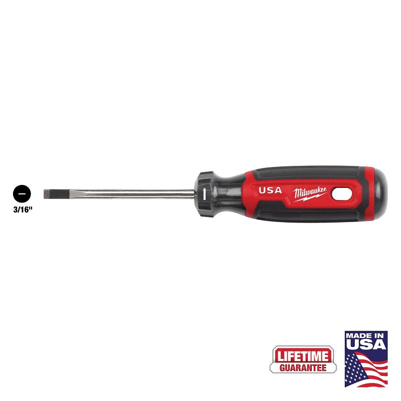 MILWAUKEE Milwaukee MT211 Screwdriver, 3/16 in Drive, Cabinet Drive, 6.7 in OAL, 3 in L Shank, Acetate Handle, Cushion-Grip Handle