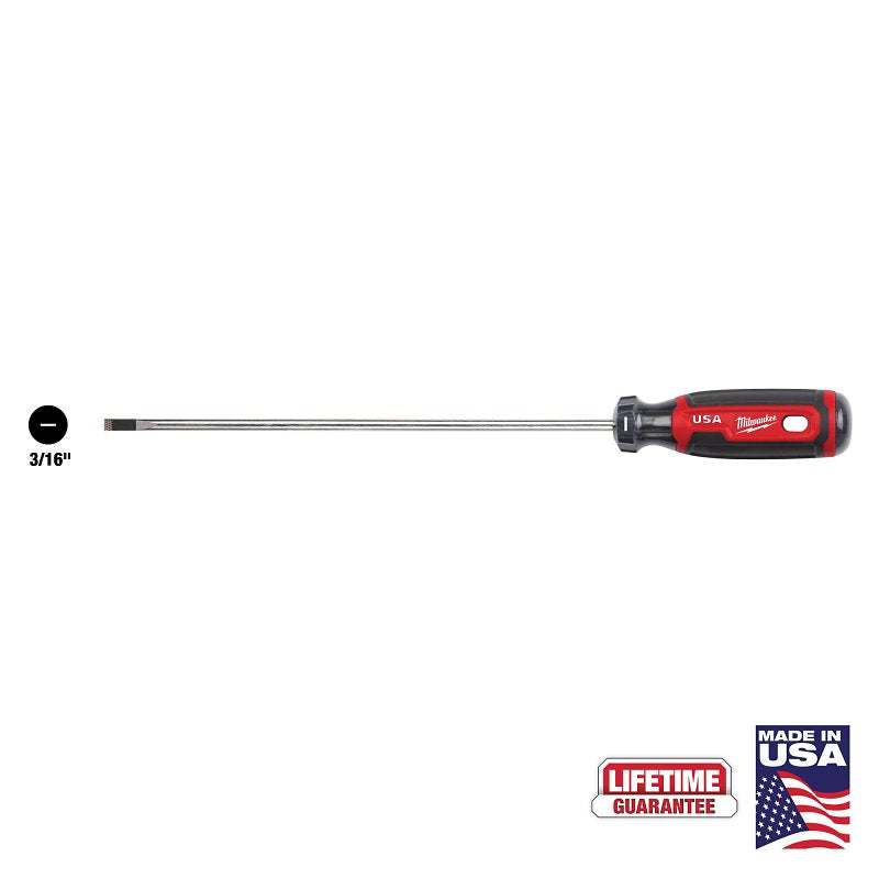 MILWAUKEE Milwaukee MT213 Screwdriver, 3/16 in Drive, Cabinet Drive, 11-3/4 in OAL, 8 in L Shank, Acetate Handle TOOLS MILWAUKEE