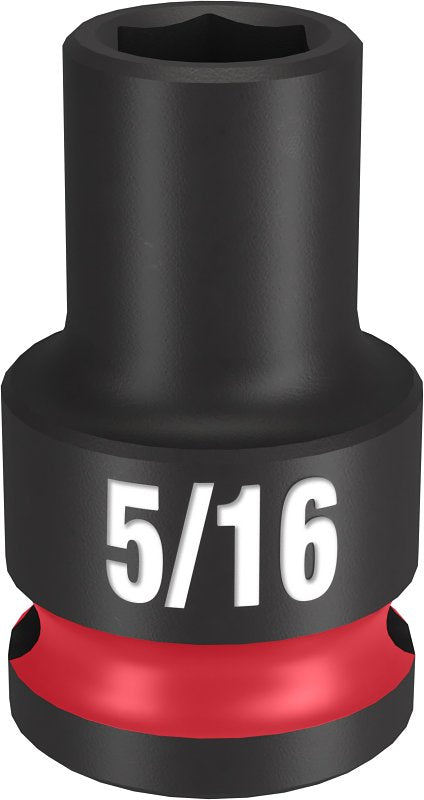 MILWAUKEE Milwaukee SHOCKWAVE Impact Duty Series 49-66-6102 Shallow Impact Socket, 5/16 in Socket, 3/8 in Drive, Square Drive TOOLS MILWAUKEE