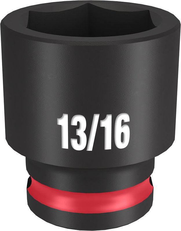 MILWAUKEE Milwaukee SHOCKWAVE Impact Duty 49-66-6111 Shallow Impact Socket, 13/16 in Socket, 3/8 in Drive, Square Drive, 6-Point TOOLS MILWAUKEE