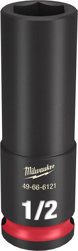 MILWAUKEE Milwaukee SHOCKWAVE Impact Duty Series 49-66-6121 Deep Impact Socket, 1/2 in Socket, 3/8 in Drive, Square Drive