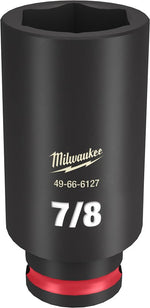 MILWAUKEE Milwaukee SHOCKWAVE Impact Duty Series 49-66-6127 Deep Impact Socket, 7/8 in Socket, 3/8 in Drive, Square Drive