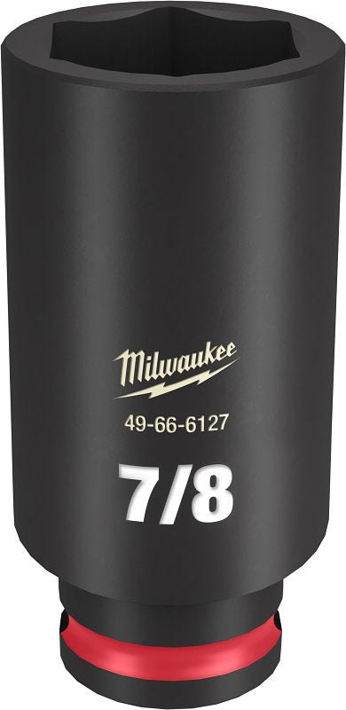 MILWAUKEE Milwaukee SHOCKWAVE Impact Duty Series 49-66-6127 Deep Impact Socket, 7/8 in Socket, 3/8 in Drive, Square Drive
