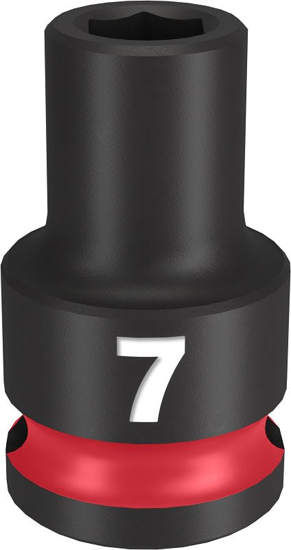 MILWAUKEE Milwaukee SHOCKWAVE Impact Duty Series 49-66-6131 Shallow Impact Socket, 7 mm Socket, 3/8 in Drive, Square Drive