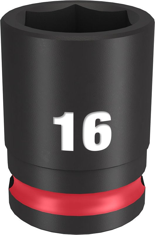 MILWAUKEE Milwaukee SHOCKWAVE Impact Duty Series 49-66-6140 Shallow Impact Socket, 16 mm Socket, 3/8 in Drive, Square Drive TOOLS MILWAUKEE