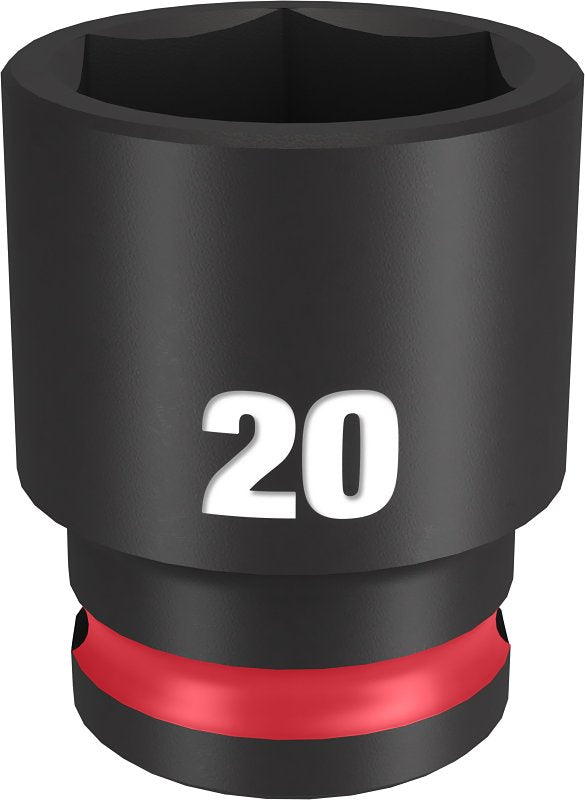 MILWAUKEE Milwaukee SHOCKWAVE Impact Duty Series 49-66-6737 Shallow Impact Socket, 20 mm Socket, 3/8 in Drive, Square Drive TOOLS MILWAUKEE