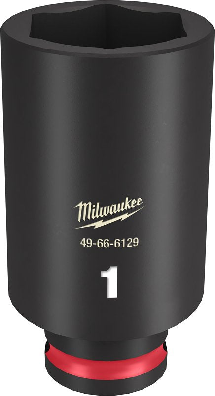 MILWAUKEE Milwaukee SHOCKWAVE Impact Duty Series 49-66-6129 Deep Impact Socket, 1 in Socket, 3/8 in Drive, Square Drive, 6-Point