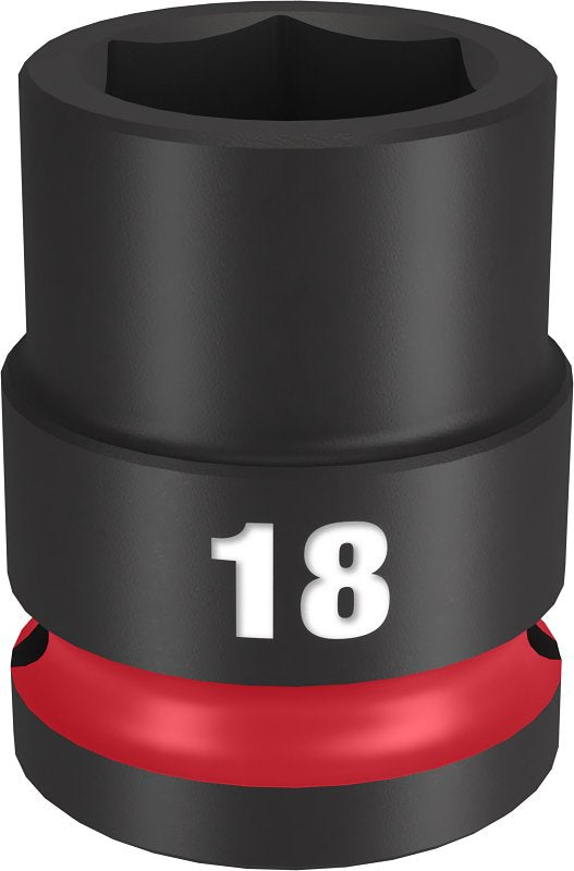 MILWAUKEE Milwaukee SHOCKWAVE Impact Duty Series 49-66-6250 Shallow Impact Socket, 18 mm Socket, 1/2 in Drive, Square Drive