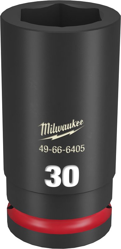 MILWAUKEE Milwaukee SHOCKWAVE Impact Duty Series 49-66-6405 Deep Impact Socket, 30 mm Socket, 3/4 in Drive, Square Drive, 6-Point