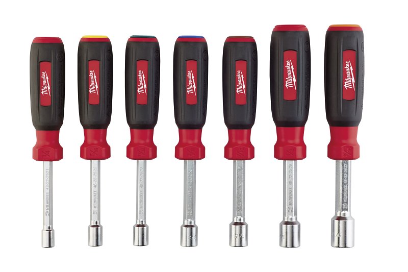 MILWAUKEE Milwaukee 48-22-2507 Nut Driver Set, 7-Piece, Steel, Chrome