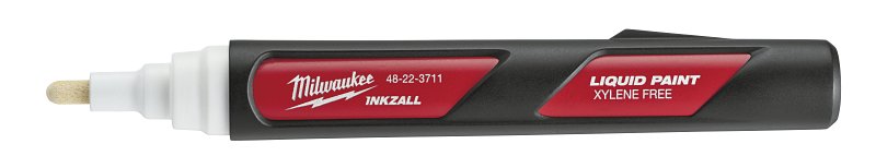 MILWAUKEE Milwaukee INKZALL Series 48-22-3712 Liquid Paint Marker, Red/White, 6.09 in L, Plastic Barrel TOOLS MILWAUKEE
