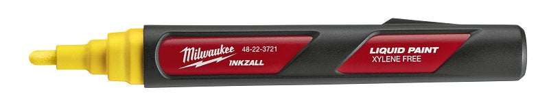 MILWAUKEE Milwaukee INKZALL Series 48-22-3722 Liquid Paint Marker, Red/Yellow, 6.09 in L, Plastic Barrel