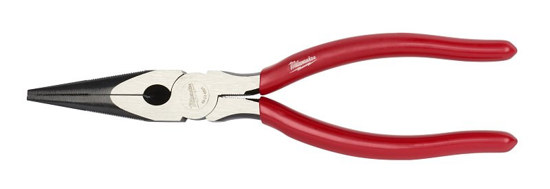 MILWAUKEE Milwaukee 48-22-6501 Nose Plier, 8 in OAL, 2 in L Jaw, 0.14 in W Tip