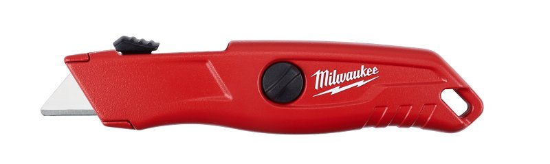 MILWAUKEE Milwaukee 48-22-1512 Utility Knife, 3/4 in L Blade, Steel Blade, Straight Handle, Red Handle